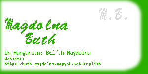 magdolna buth business card